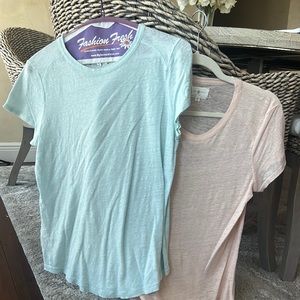 2 linen blend tshirts for $20